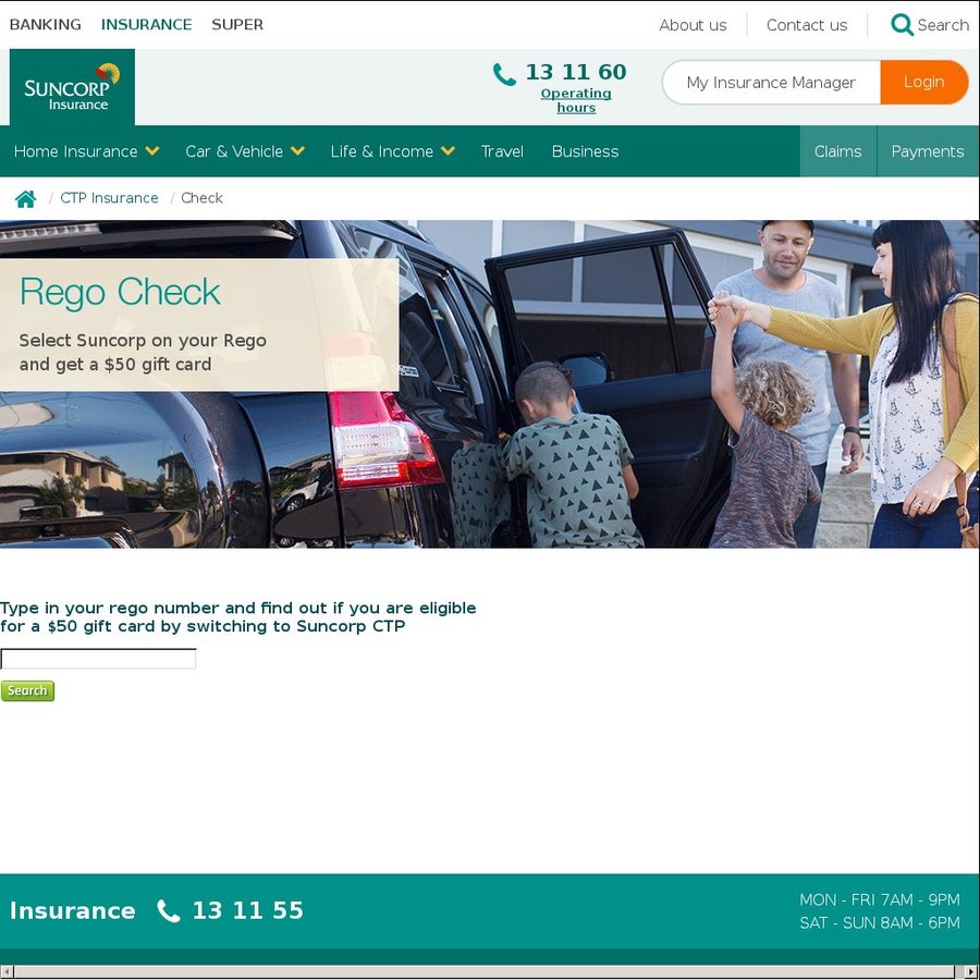 [QLD] Select Suncorp CTP Insurance and Get a $50 Gift Card - OzBargain