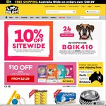 MyPetWarehouse - 10% Sitewide, 24 Hours Only (Ends 16 October)