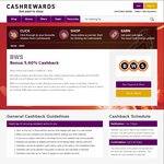 5.6% Cashback on Online Orders @ BWS through Cashrewards