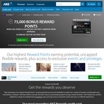 ANZ Rewards Black Credit Card - 75000 Bonus Points (Worth $337) + up to 2 Points Per $1 Spend - Free for First Year