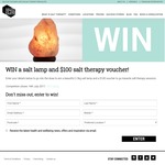 Win a 2-3kg Salt Lamp and a $100 Voucher to Go Towards Salt Therapy Sessions