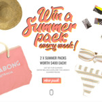 Win 1 of 12 Summer Prize Packs Worth $400 from Billabong