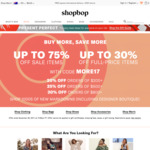 Shopbop 20%-25%-30% off for spend over $200/ $500/ $800