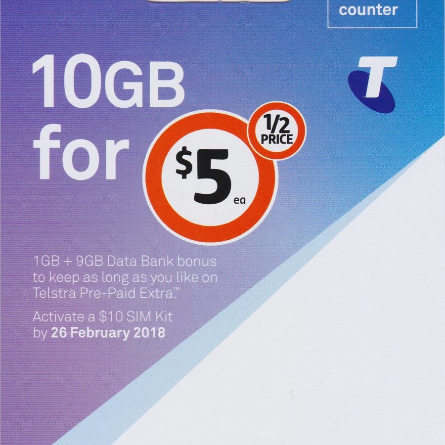 Telstra $10 Sim Starter Kit for $5 at Coles (1GB of Data on Prepaid ...