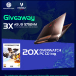 Win 1 of 3 ASUS ROG Gaming Laptops Worth $2,599 or 1 of 20 Overwatch PC Keys from eSports/Overwolf