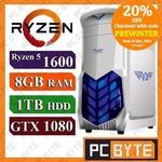 AMD 6-Core Ryzen 5 1600 3.6GHz 8GB 1TB GTX 1080 8GB Gaming Computer $1407.20 Delivered @ PC Byte eBay