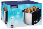 75% off Adesso 4 Slice Stainless Steel Toaster $9.75 | Scünci Curling Tong $6.25 @ Woolworths