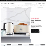 Take an Extra 10% off Selected Already Reduced Electrical at David Jones (Online Only)