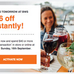 $16 off $40 Spend at BWS