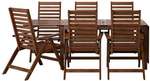 ÄPPLARÖ Table+6 Reclining Chairs Outdoor Set $399 (Was $589) @ IKEA