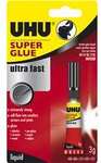 UHU Superglue Ultra Fast 3ml $1 (Was $2.50) @ Woolworths