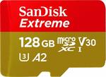 SanDisk U3 A2 Extreme 128GB microSD UHS-I + Card Adapter 160MB/s $34.40 + Shipping or $68.80 for 2 Free with Prime @ Amazon AU