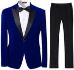 55% off Mens 2-Piece Pleuche Tuxedo Suits (Two Colour Options) $39.99 Delivered @ Cloudstyle Amazon AU