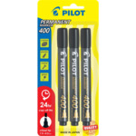 Pilot Black Chisel Permanent Marker 3 Pack, Pilot Black Bullet Permanent Marker 3 Pack $1.85 Each (Was $7.50) @ Woolworths