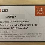[VIC] $10 off First 2 Rides @ DiDi (Melbourne + Geelong)