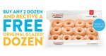 [NSW, QLD, VIC, WA] Buy 2x Dozen Doughnuts, Get an Extra Dozen Original Glazed Doughnuts Free @ Krispy Kreme (in Store)