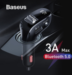 Baseus Bluetooth 5.0 Audio MP3 Player Aux FM Transmitter Dual USB Car Charger AU$14.75 (Was AU$33) Delivered @ eSkybird