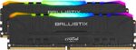 Crucial Ballistix Gaming 2x8GB (16GB Kit) DDR4 3200MT/s CL16 Black RGB $129.30 + Delivery (Free with Prime) @ Amazon US via AU