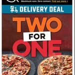 Buy 1 Premium or Traditional Pizza & Get 1 Traditional or Value Pizza Free @ Domino's (Selected Stores, Delivery Only)