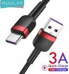 KUULAA USB To USB Type-C Cable 0.5m US$0.51 (~A$0.67), 1m US$0.91 (~A$1.20) Delivered @ Kuulaa Retail Store AliExpress