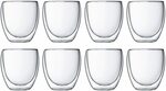 Bodum Insulated Glass Double Wall Cups - Set of 8 x 250ml - $39.00 Delivered @ Amazon AU