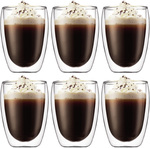 Bodum Insulated Glass Double Wall Cups - Set of 6x 350ml - $39.00 + Delivery or Free C&C (RRP $90) @ Peter's of Kensington