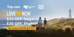 [NSW] $50 off NSW Accommodation, $30 off Flights to & within NSW (Min Spend $150 on Accommodation & $50 Flight) @ Trip.com App