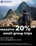 20% off Small Group Adventures from STA Travel
