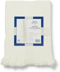 Washed Cotton Blend Throw 1.35m X 1.52m: White, Stone, Excalibur or Green $7 (Was $29) C&C or in-Store Only @ BIG W