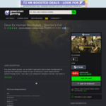 [PC] Steam - Deus Ex: Human Revolution Director's Cut - $3.14 - GreenManGaming