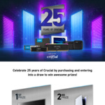 Win a 75" LG 4K TV or Sony PS5 or Bose NC Headphones 700 or $50 Steam Gift Card from Crucial (Purchase Required)