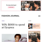 Win a $1000 Dyspnea Gift Card from Fashion Journal