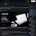 Win a Legion 5i Laptop, Legion H600 Headset and Legion M600 Mouse from Lenovo Legion Community Forums AU
