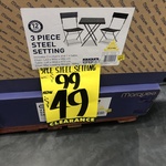 [QLD] 3-Piece Steel Setting (Folding Table and 2 Chairs) $49 (Was $99) @ Bunnings Virginia