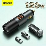 [eBay Plus] Baseus 120W Car Charger Type C +USB/Dual USB PD3.0 Cigarette Lighter Adapter $16.70 Delivered @ Baseus eBay