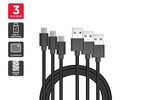3 Mixed Pack USB Braided USB-C to USB-A IF Certified Cable (Black) (1m, 2m, 3m) $1.99 + Shipping (Free with First) @ Kogan