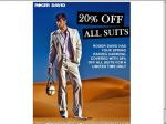 Roger David: 20% off all suits
