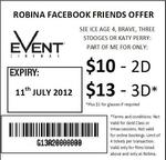 Event Cinemas Robina - $10 for 2D Family Movie, $13 for 3D Family Movie
