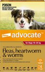 Advocate - Fleas, Heartworm and Worms Treatment for 10-25kg Dogs, 6 Pack $58.07 ($52.26 with S&S) Delivered @ Amazon AU