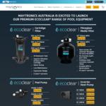 20% off Maytronics Ecoclear Pool Pumps & Heaters Delivered @ Maytronics