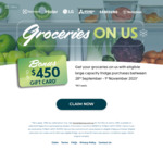 Receive a $200-$450 Grocery Gift Card with Select Refrigerator Purchases from Select Retailers @ Groceries On Us