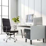 Milano Premium Office Executive Computer Chair PU Leather Steel Chrome Black $45 Delivered @ Coles Best Buys