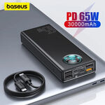 Baseus 65W Power Bank 30000mAh Quick Charging Powerbank $58.47 ($57.01 with eBay Plus) Delivered @ Khakiplaza eBay