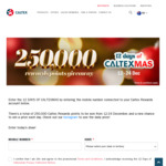 Win Upto 75,000 Caltex Rewards Points (Valued at $1,500) from Caltex