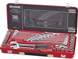 Sidchrome 35pc Metric/Imperial Socket & Spanner Set $79 (RRP $149) MEL Pickup or Delivered via eBay @ Alltools Geelong & eBay