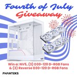 Win a Phanteks NV5 (White) and 6 x D30 120mm DRGB Fans from Phanteks