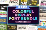Colorful Display Font Bundle (75 Fonts) - Free (Valued at $908) @ Creative Fabrica