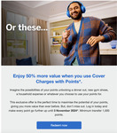50% Extra Value when you cover Purchases with American Express Card Rewards Points (Min 1000 Pts)