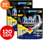 2x 60pk Finish Powerball Ultimate All in 1 Dishwashing Caps Lemon $36 + Delivery / C&C ($0 with OnePass) @ Catch