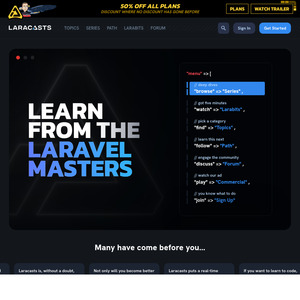 Laracasts 50% off Subscriptions (PHP and Laravel Tutorials) - Individual Plan 1-Year US$74, Forever Plan US$199